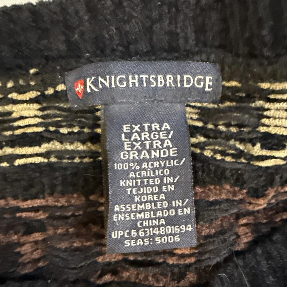 Knightsbridge Vintage Sweater Long Sleeve Knit 100% Cotton Y2K Casual Men's  XL‎